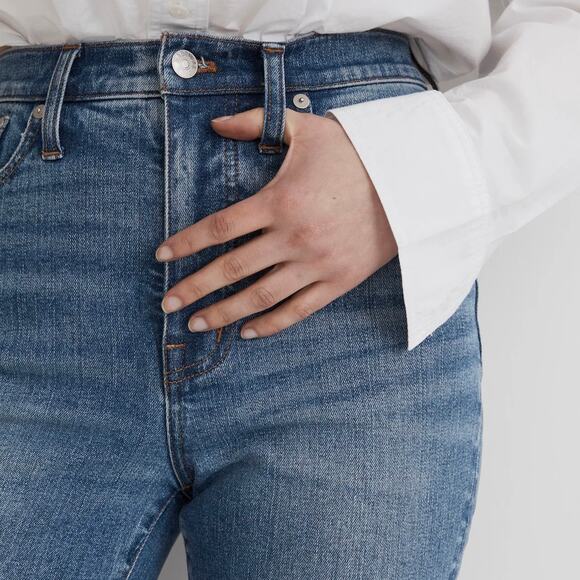 Madewell 11" High Rise Skinny Flare Jeans Fairson Wash size 32 - Picture 5 of 16